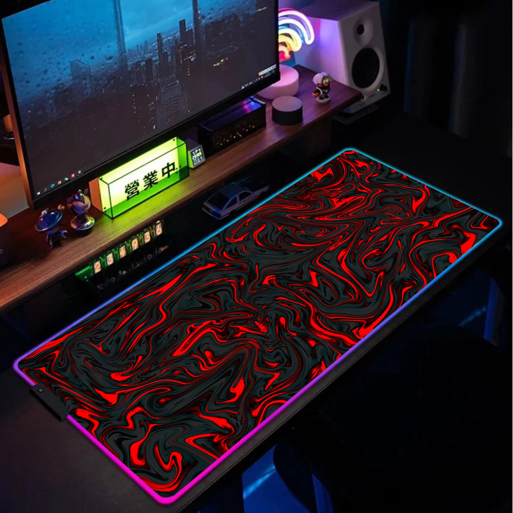 Pc Gaming Liquid - Mousepad RGB Mouse Pad Kırmızı ve