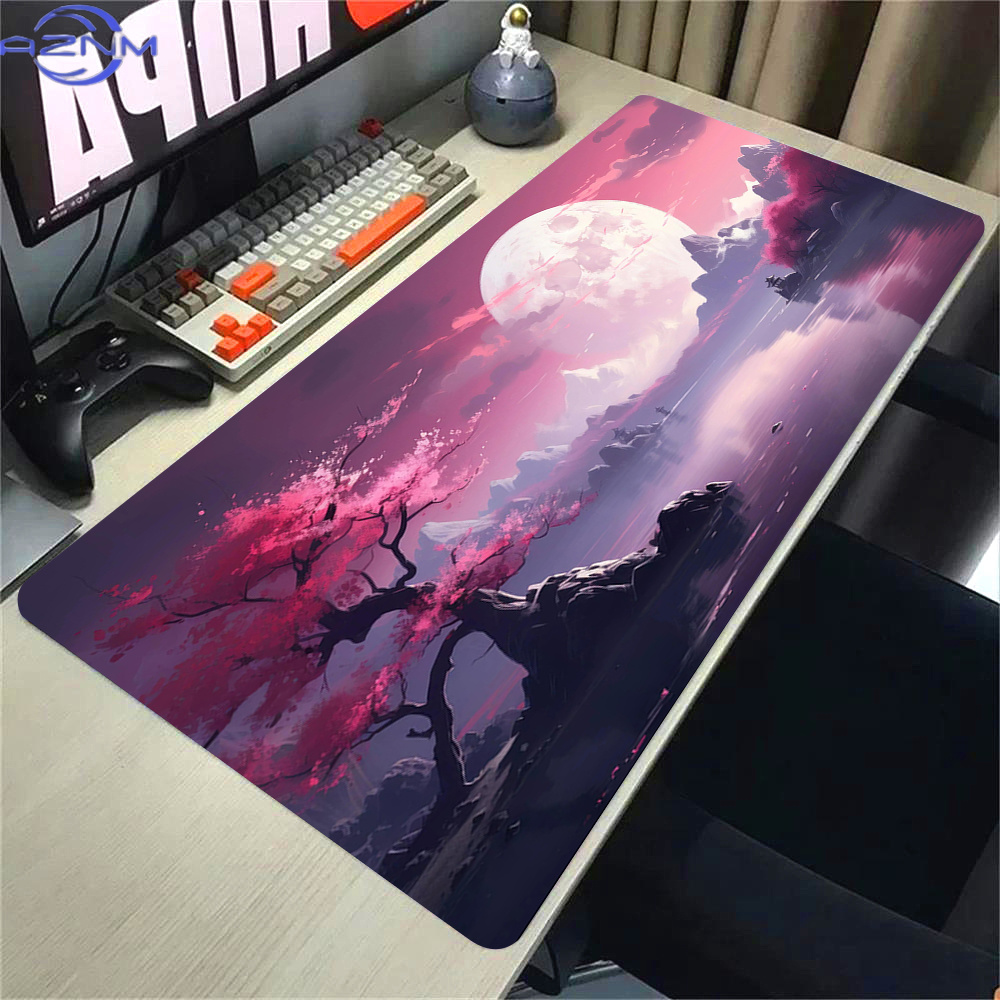 Pc Gaming Pink - Pembe Sakura Anime Mousepad Manzara Oyun