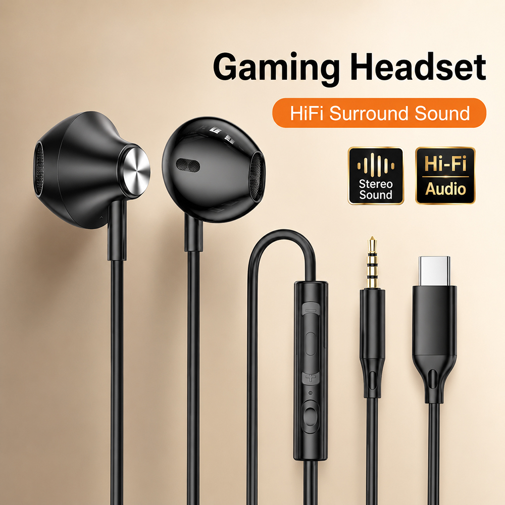 Pc Gaming Xiaomi - HiFi surround kulaklıklar bas stereo ses