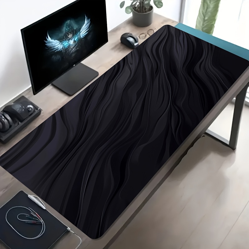 Pc Gaming Liquid - Siyah Sıvı Dalga Oyun Mouse Pad'i,