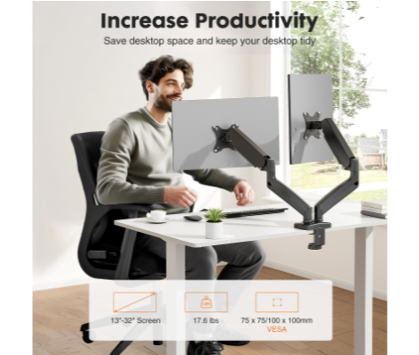 Çift Monitör Standı Kolu, Gaz  - Dual Monitor Arm incelemesi ve fiyatı